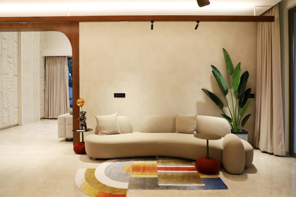 rug abstract living room