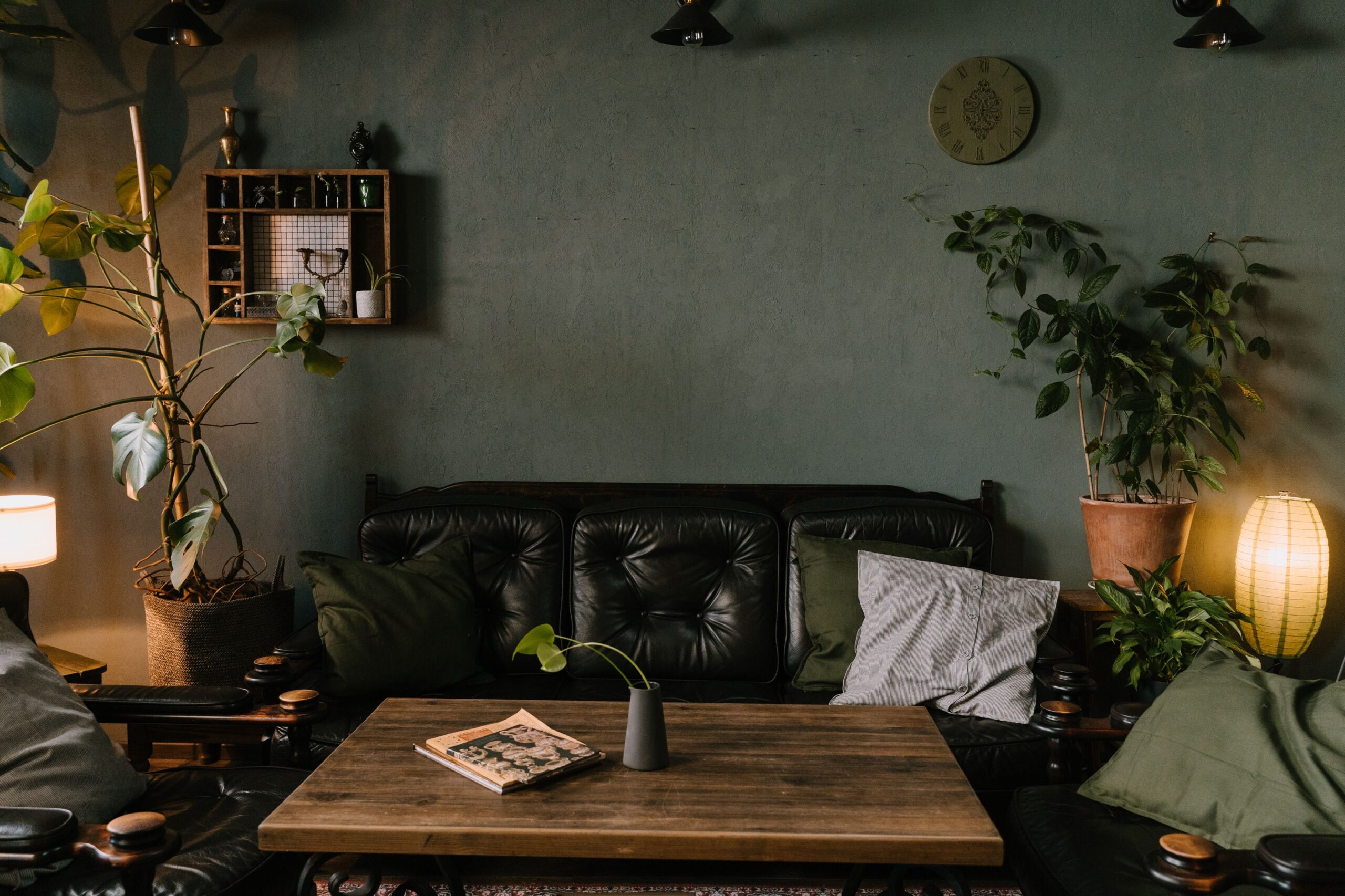 crowded living room