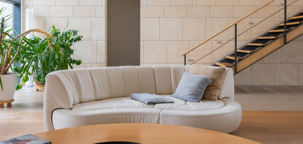 rounded sofa