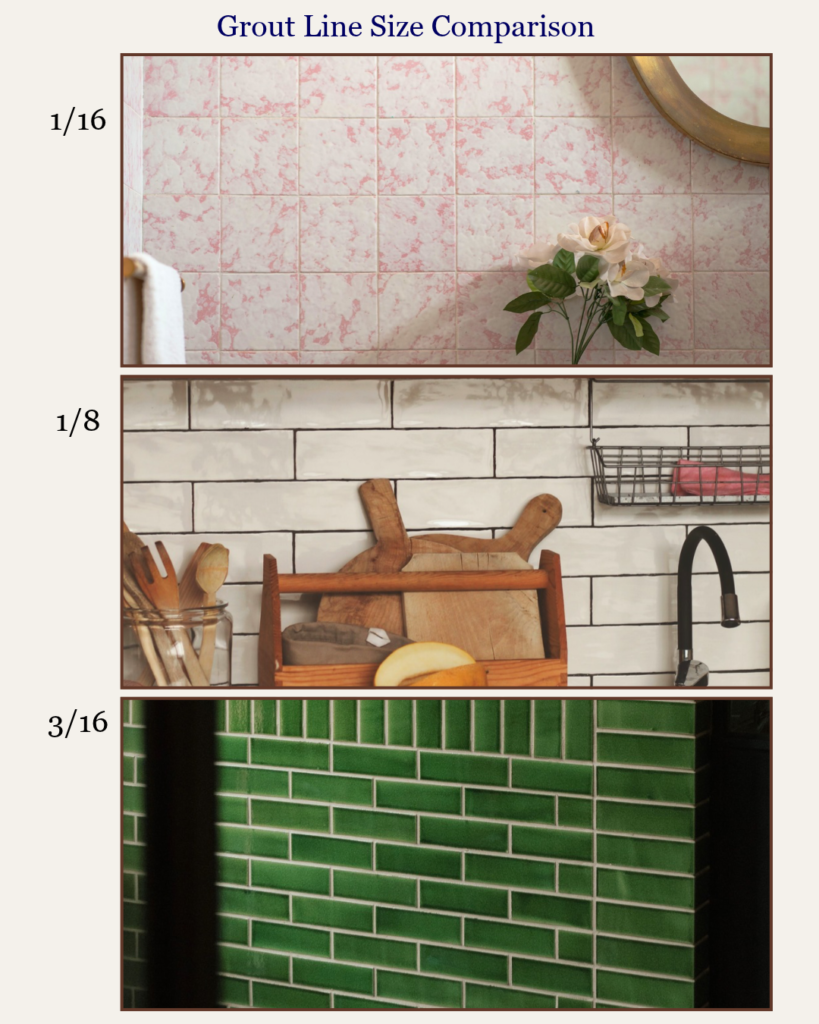 Grout lines
